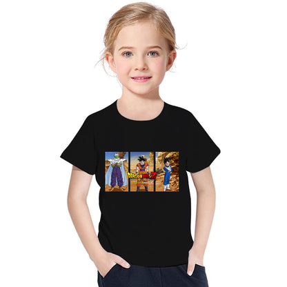 Dragon Ball Z Anime Printed Unisex Tees For Kids