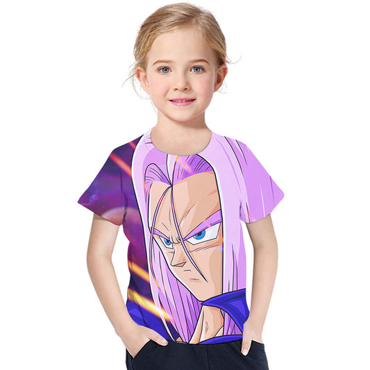 Cartoon Face Print Unisex T-Shirts For Kids