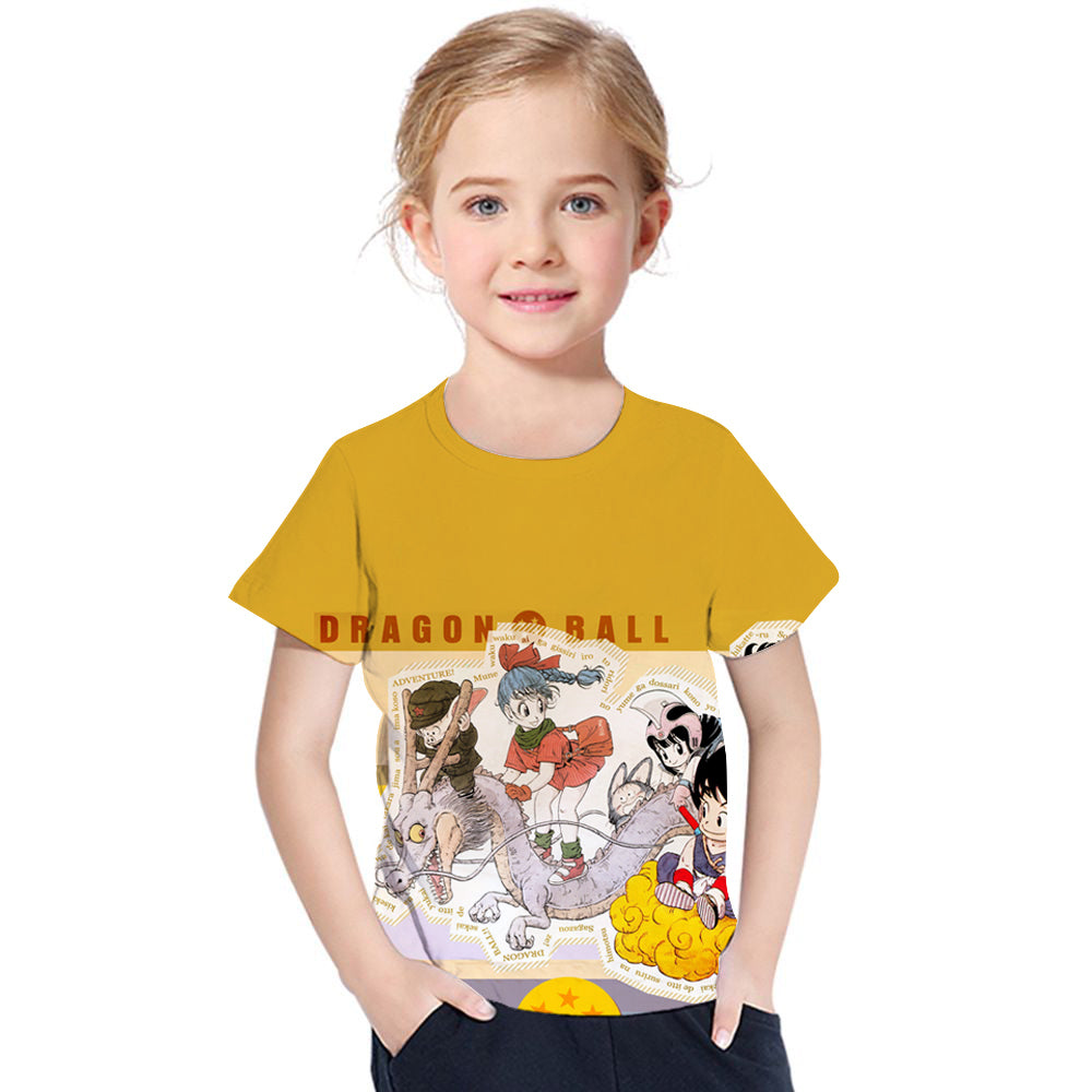 Cartoon Printed Unisex T-Shirt For Kids