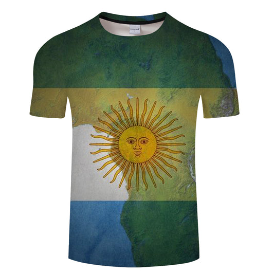 Argentina Map & Flag 3D T-Shirt