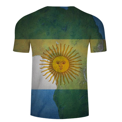 Argentina Map & Flag 3D T-Shirt